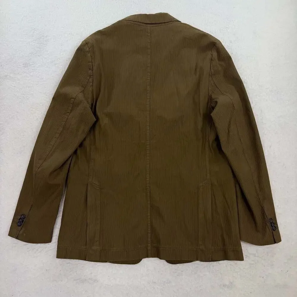 Banana Republic Heritage 2006 Blazer Mens 44R Olive Corduroy Ribbed Coat Jacket